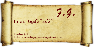 Frei Győző névjegykártya
